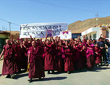 Protest in Tsolho, Rebkong, Amdo Tibet